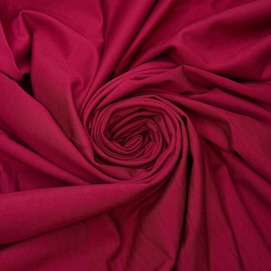 Stretch And Sew - Interlock Cotton/Spandex Knit - Dark Pink/Red - 2M Bundle - True Deadstock fabric Fabric by private - Sustainable Textile | FABCYCLE
