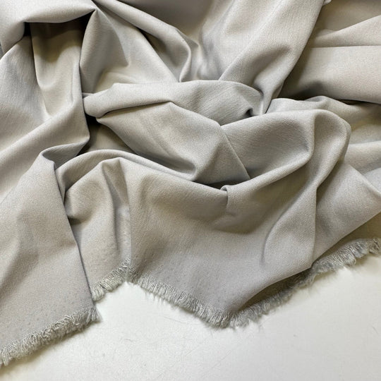 Stretch In Your Suit - Polyester Blend Woven - Light Grey - 1.25M Bundle - True Deadstock fabric Fabric by private - Sustainable Textile | FABCYCLE