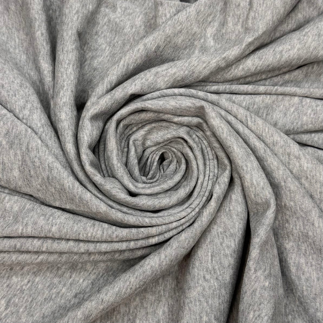 Stretchy Little Lies - Rib Knit Cotton Blend Knit - Light Grey - 2M Bundle - True Deadstock fabric Fabric by private - Sustainable Textile | FABCYCLE