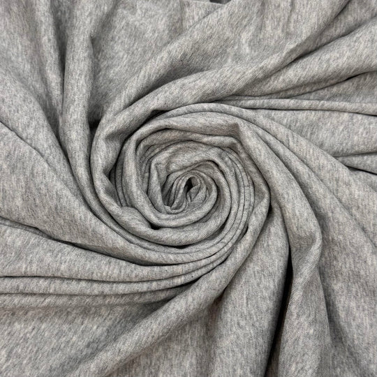 Stretchy Little Lies - Rib Knit Cotton Blend Knit - Light Grey - 2M Bundle - True Deadstock fabric Fabric by private - Sustainable Textile | FABCYCLE