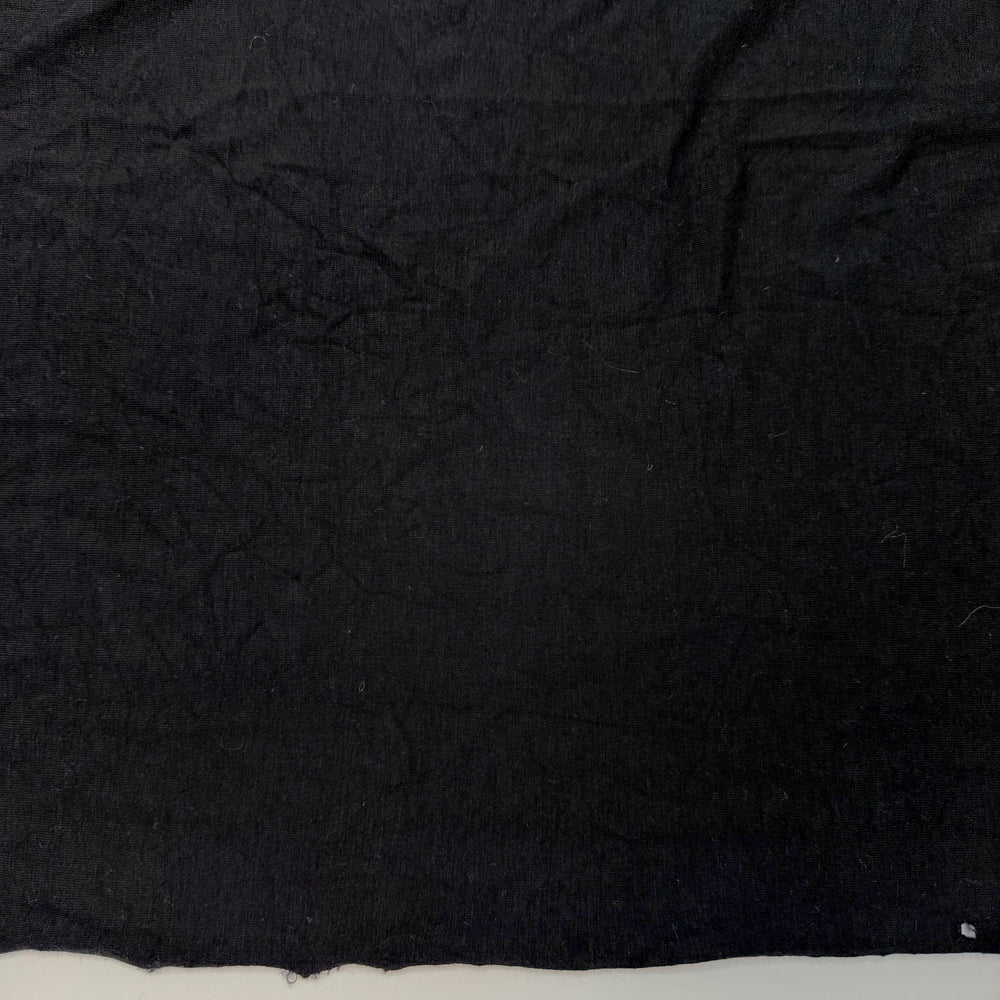 Stretchy Weekend Drop - Jersey Wool Knit - Black - 1.4M Bundle - True Deadstock fabric Fabric by private - Sustainable Textile | FABCYCLE