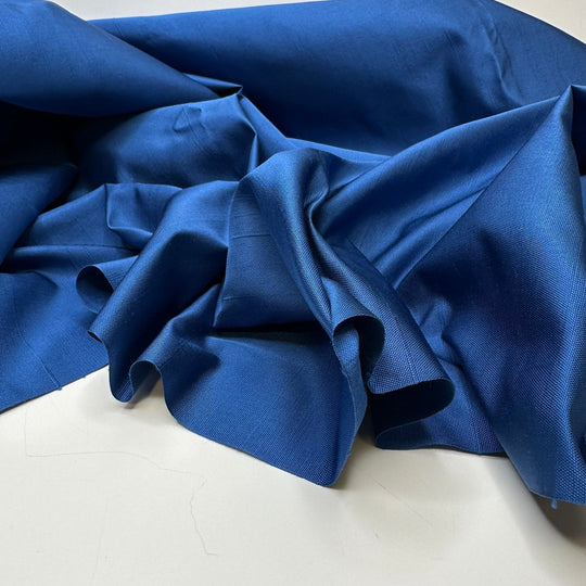Structured Bolero - Basket Weave Taffeta Poly Woven - Blue - 2M Bundle - True Deadstock fabric Fabric by private - Sustainable Textile | FABCYCLE