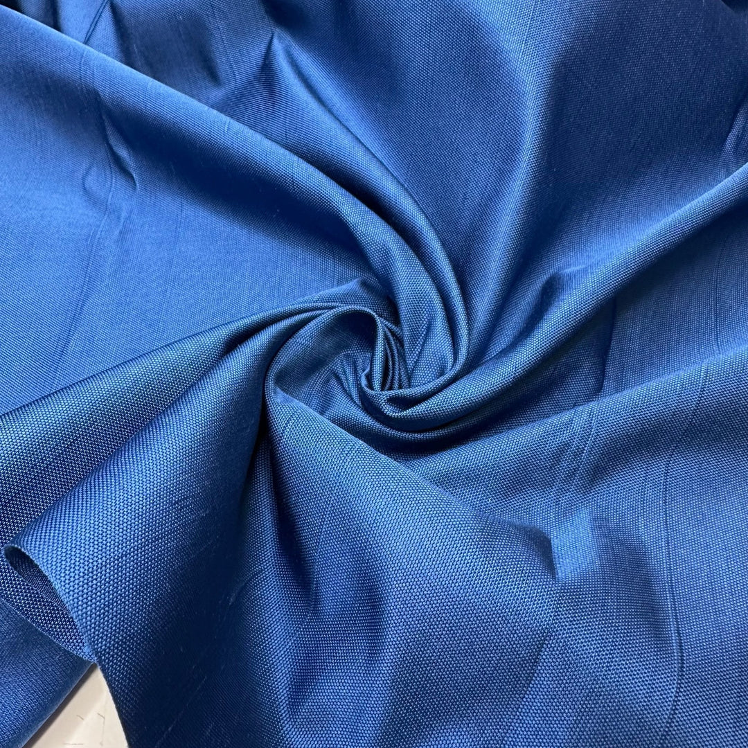 Structured Bolero - Basket Weave Taffeta Poly Woven - Blue - 2M Bundle - True Deadstock fabric Fabric by private - Sustainable Textile | FABCYCLE