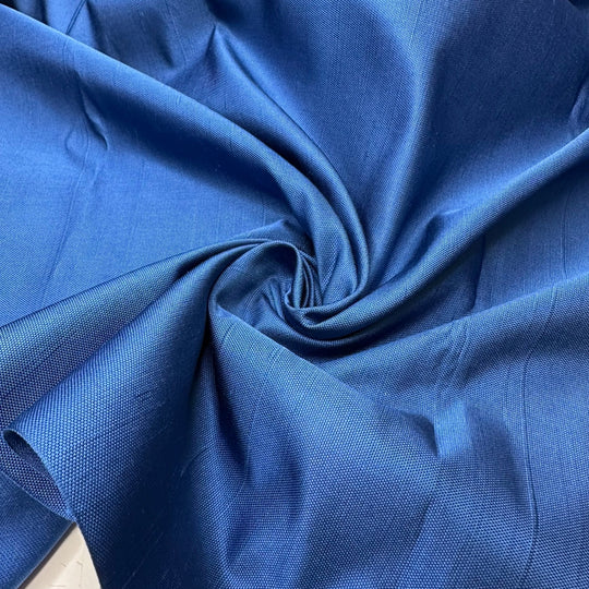 Structured Bolero - Basket Weave Taffeta Poly Woven - Blue - 2M Bundle - True Deadstock fabric Fabric by private - Sustainable Textile | FABCYCLE