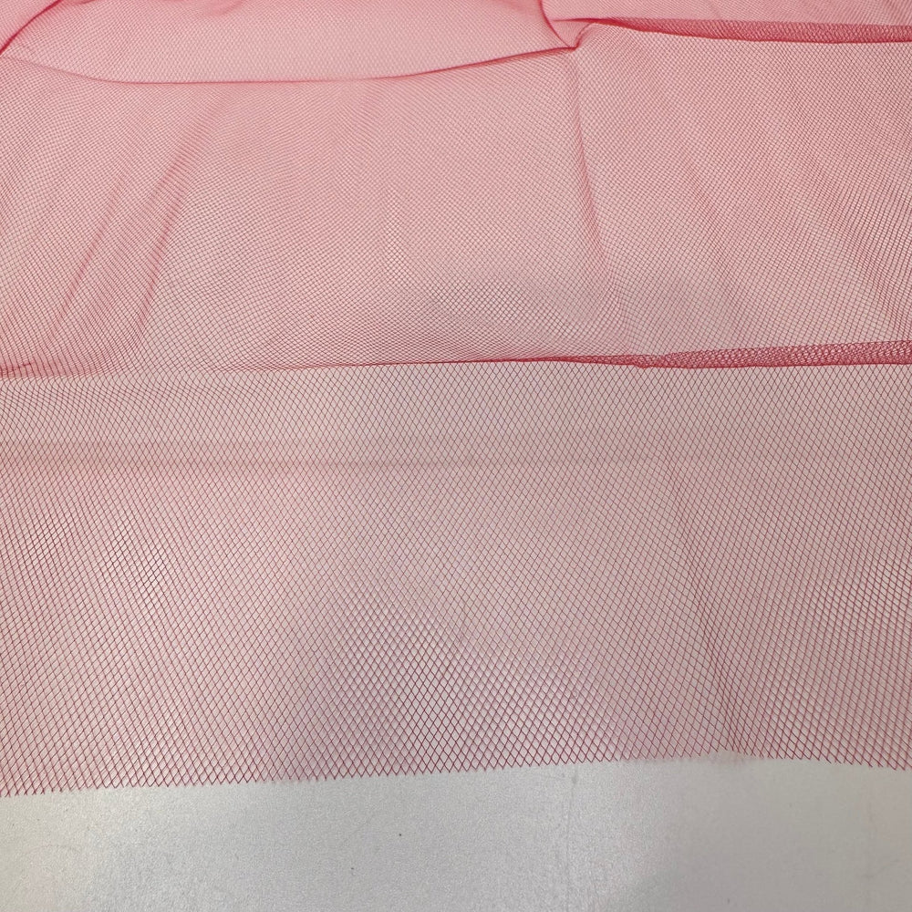 Stuck At A Red Light - Tulle Poly Knit - Red - Bundles - True Deadstock fabric Fabric by private - Sustainable Textile | FABCYCLE