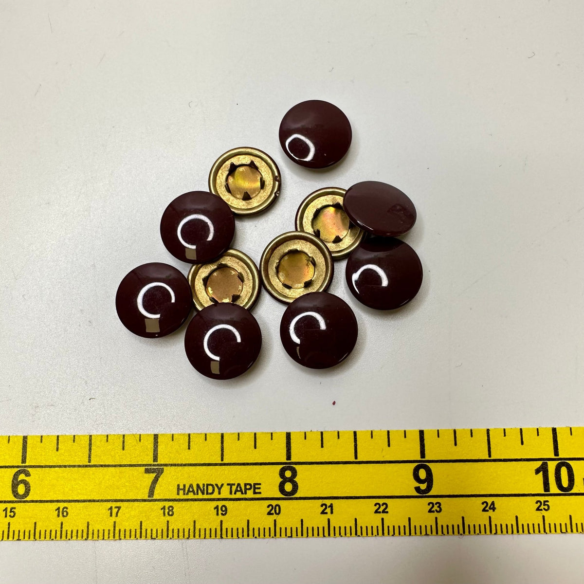 Stud Button - 15MM Metal - Dark Purple - 10 Pack - True Deadstock supplies Fabric by private - Sustainable Textile | FABCYCLE