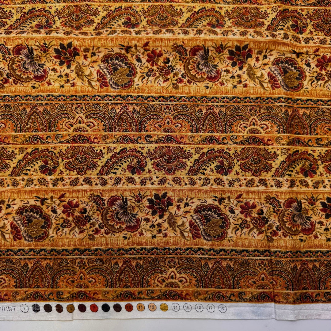 Stuffing - Cotton Woven - Light Brown Multi Floral - 2M Bundle - True Deadstock fabric Fabric by private - Sustainable Textile | FABCYCLE
