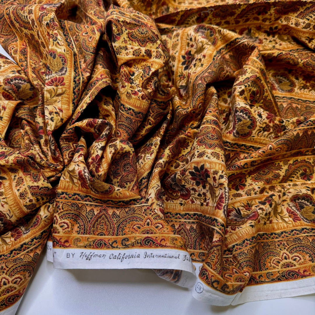 Stuffing - Cotton Woven - Light Brown Multi Floral - 2M Bundle - True Deadstock fabric Fabric by private - Sustainable Textile | FABCYCLE