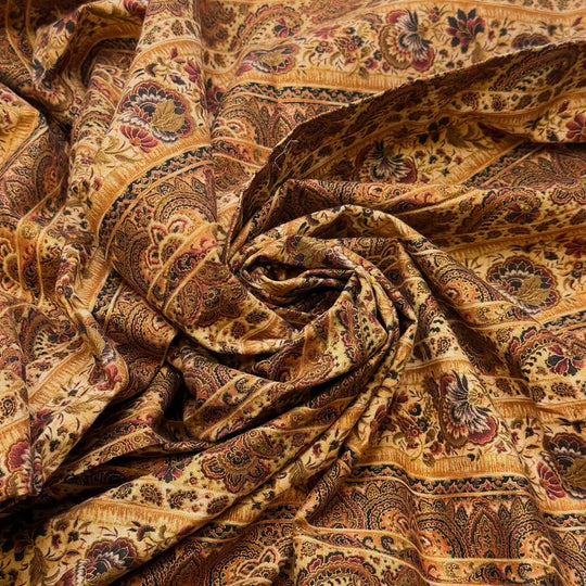 Stuffing - Cotton Woven - Light Brown Multi Floral - 2M Bundle - True Deadstock fabric Fabric by private - Sustainable Textile | FABCYCLE