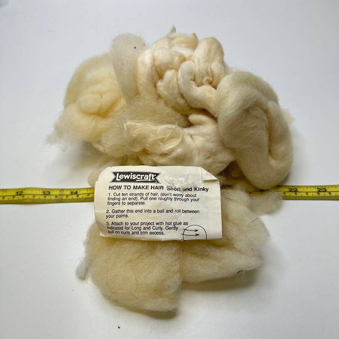 Stuffing For Doll Hair Pack Accessories - Cream - Individual - True Deadstock supplies Fabric by private - Sustainable Textile | FABCYCLE