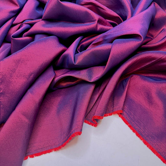 Stunning - Taffeta Nylon Blend Woven - Purple/Orange - 1.95M Bundle - True Deadstock fabric Fabric by private - Sustainable Textile | FABCYCLE