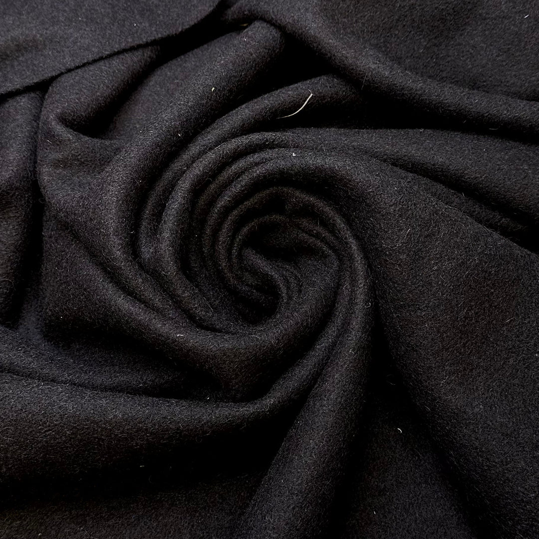 Sturdy Equipment - Felt Wool Woven - Black - 2.9M Bundle - True Deadstock fabric Fabric by private - Sustainable Textile | FABCYCLE