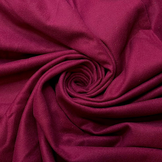 Style Vs Fashion - Felt Wool Woven - Burgundy - Bundles - True Deadstock fabric Fabric by private - Sustainable Textile | FABCYCLE