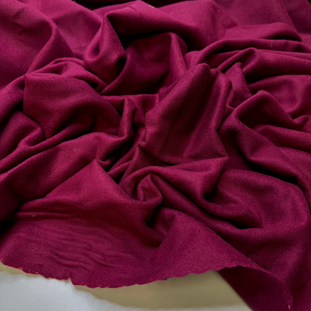 Style Vs Fashion - Felt Wool Woven - Burgundy - Bundles - True Deadstock fabric Fabric by private - Sustainable Textile | FABCYCLE