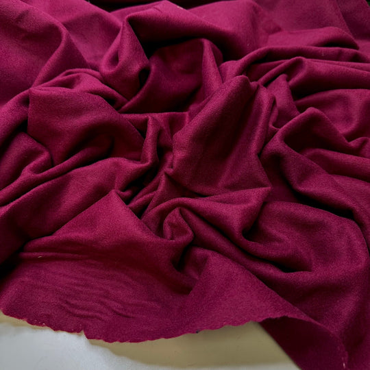 Style Vs Fashion - Felt Wool Woven - Burgundy - Bundles - True Deadstock fabric Fabric by private - Sustainable Textile | FABCYCLE