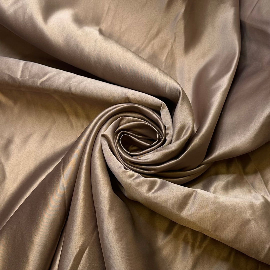 Subtle Glow - Sateen Polyester Blend Woven - Beige - 1.2M Bundle - True Deadstock fabric Fabric by private - Sustainable Textile | FABCYCLE