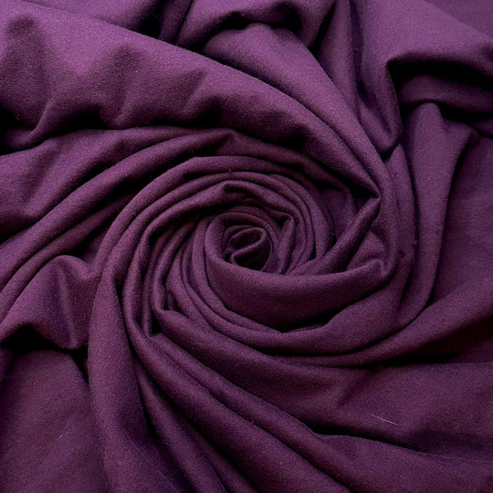 Subtly The Centre Of Attention - Jersey Fleece Cotton Blend Knit - Purple - Bundles - True Deadstock fabric Fabric by private - Sustainable Textile | FABCYCLE