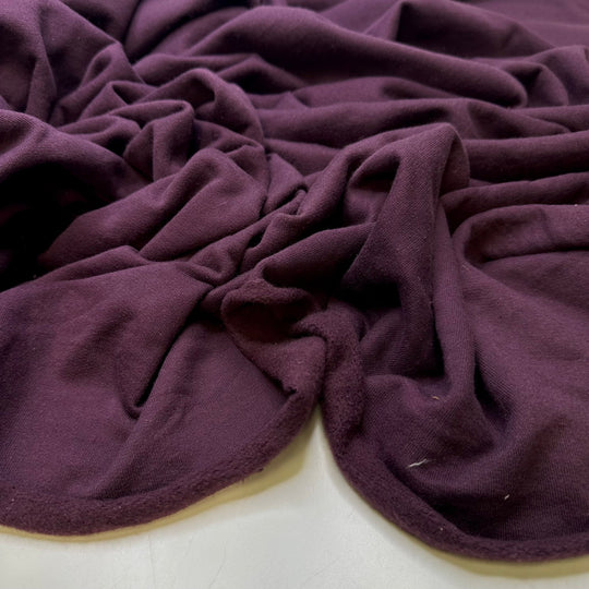 Subtly The Centre Of Attention - Jersey Fleece Cotton Blend Knit - Purple - Bundles - True Deadstock fabric Fabric by private - Sustainable Textile | FABCYCLE