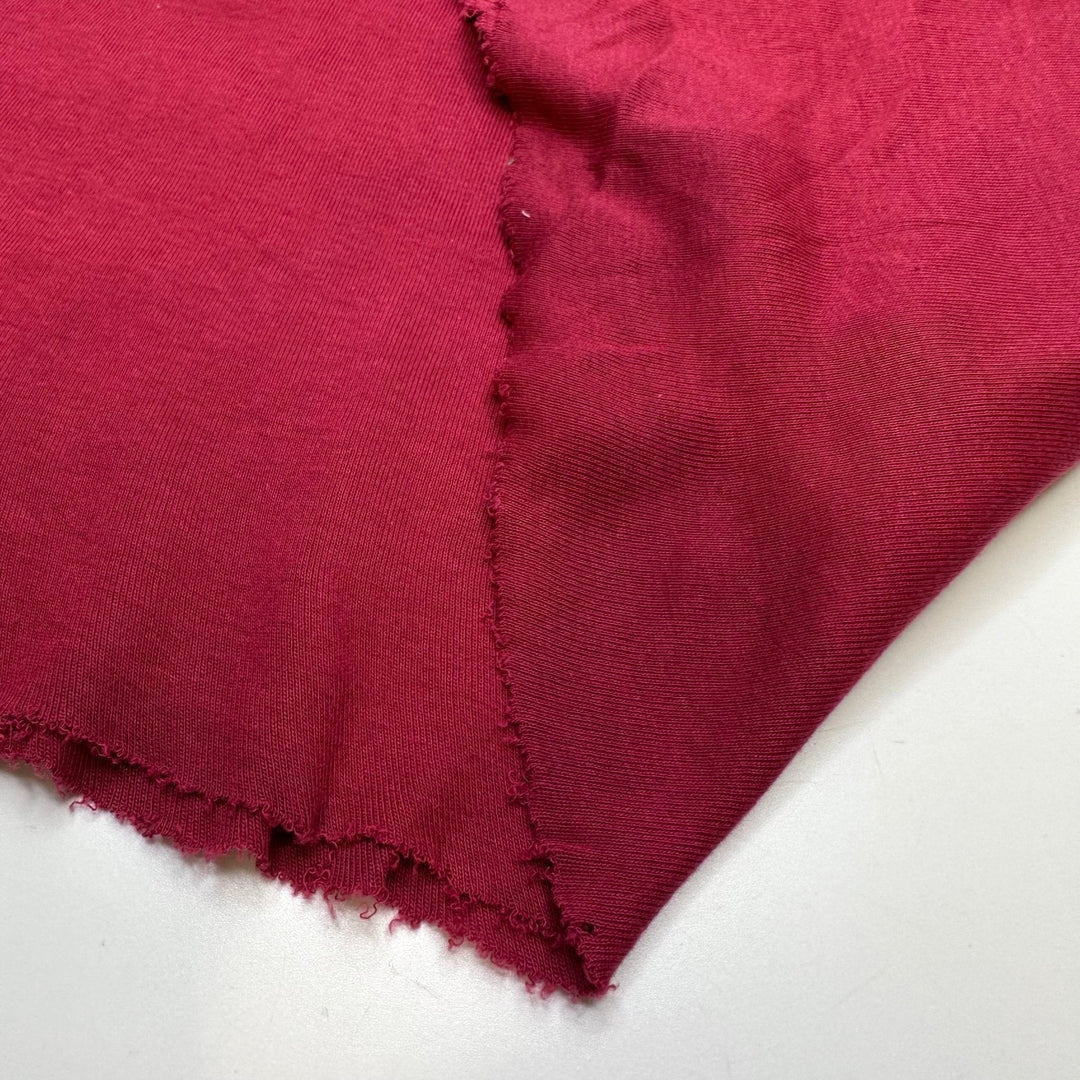 Summer Camp - Tubular Cotton Blend Knit - Dark Pink - 1.05M Bundle - True Deadstock fabric Fabric by private - Sustainable Textile | FABCYCLE