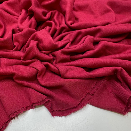 Summer Camp - Tubular Cotton Blend Knit - Dark Pink - 1.05M Bundle - True Deadstock fabric Fabric by private - Sustainable Textile | FABCYCLE