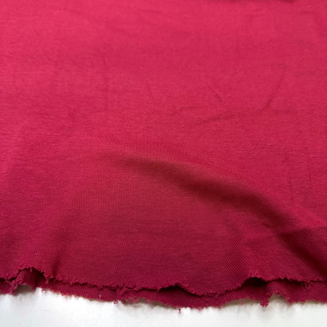 Summer Camp - Tubular Cotton Blend Knit - Dark Pink - 1.05M Bundle - True Deadstock fabric Fabric by private - Sustainable Textile | FABCYCLE