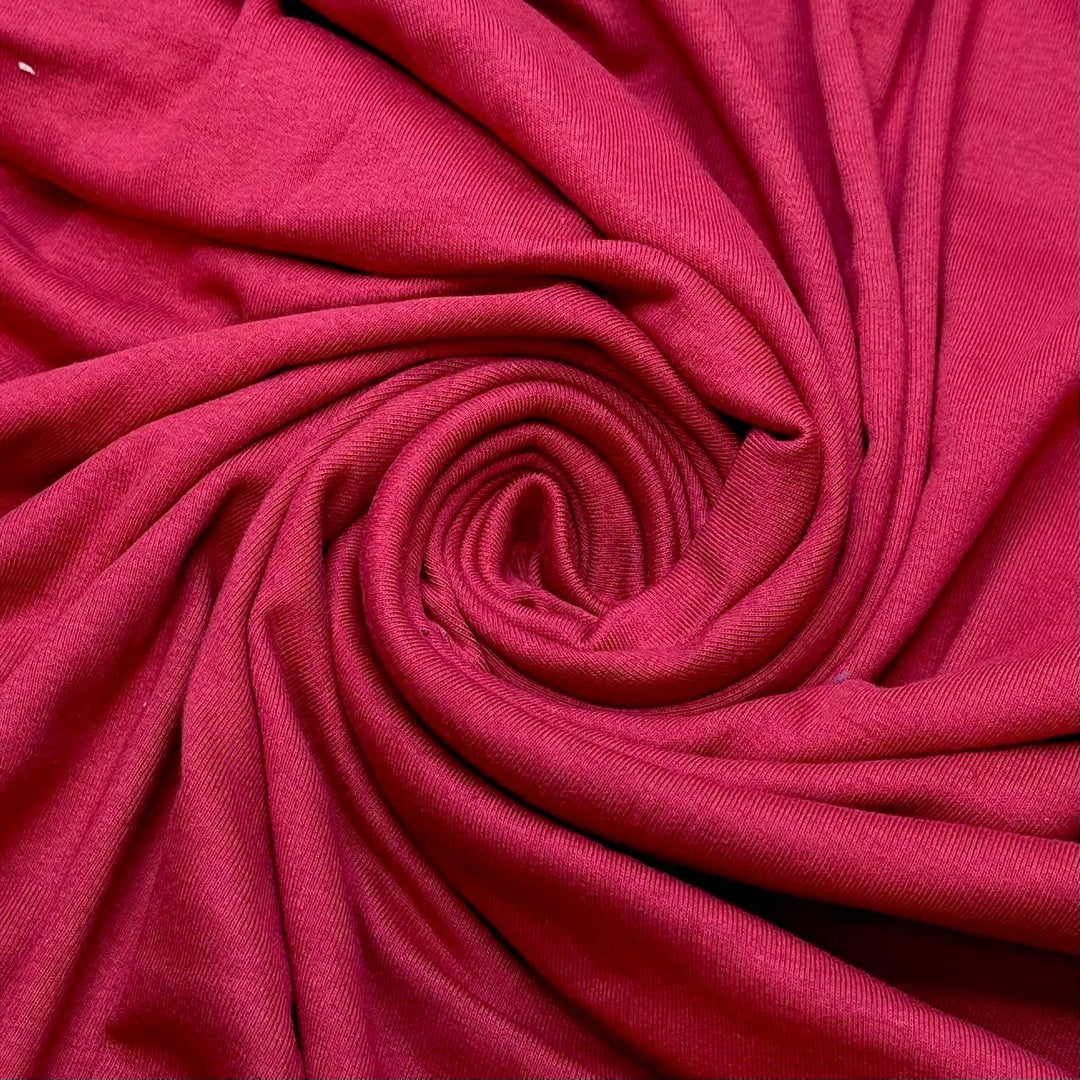 Summer Camp - Tubular Cotton Blend Knit - Dark Pink - 1.05M Bundle - True Deadstock fabric Fabric by private - Sustainable Textile | FABCYCLE