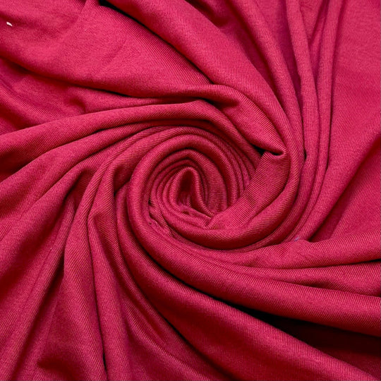 Summer Camp - Tubular Cotton Blend Knit - Dark Pink - 1.05M Bundle - True Deadstock fabric Fabric by private - Sustainable Textile | FABCYCLE