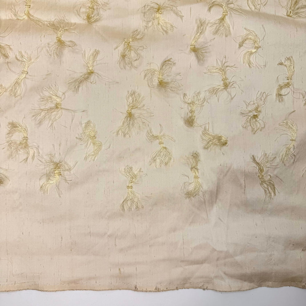Summer Elegance - Slub Silk Woven - Cream - 3.85M Bundle - True Deadstock fabric Fabric by private - Sustainable Textile | FABCYCLE