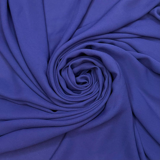 Summer Evenings - Chiffon Poly Woven - Dark Blue - 2M Bundle - True Deadstock fabric Fabric by private - Sustainable Textile | FABCYCLE