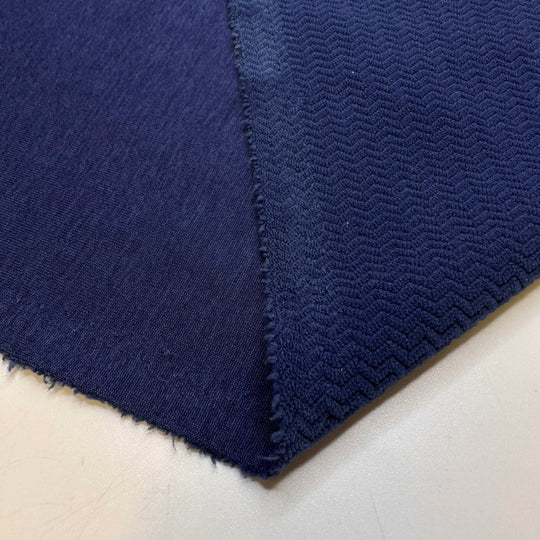 Summer House On The Lake - Polyester Blend Knit - Light Navy - 2M Bundle - True Deadstock fabric Fabric by private - Sustainable Textile | FABCYCLE