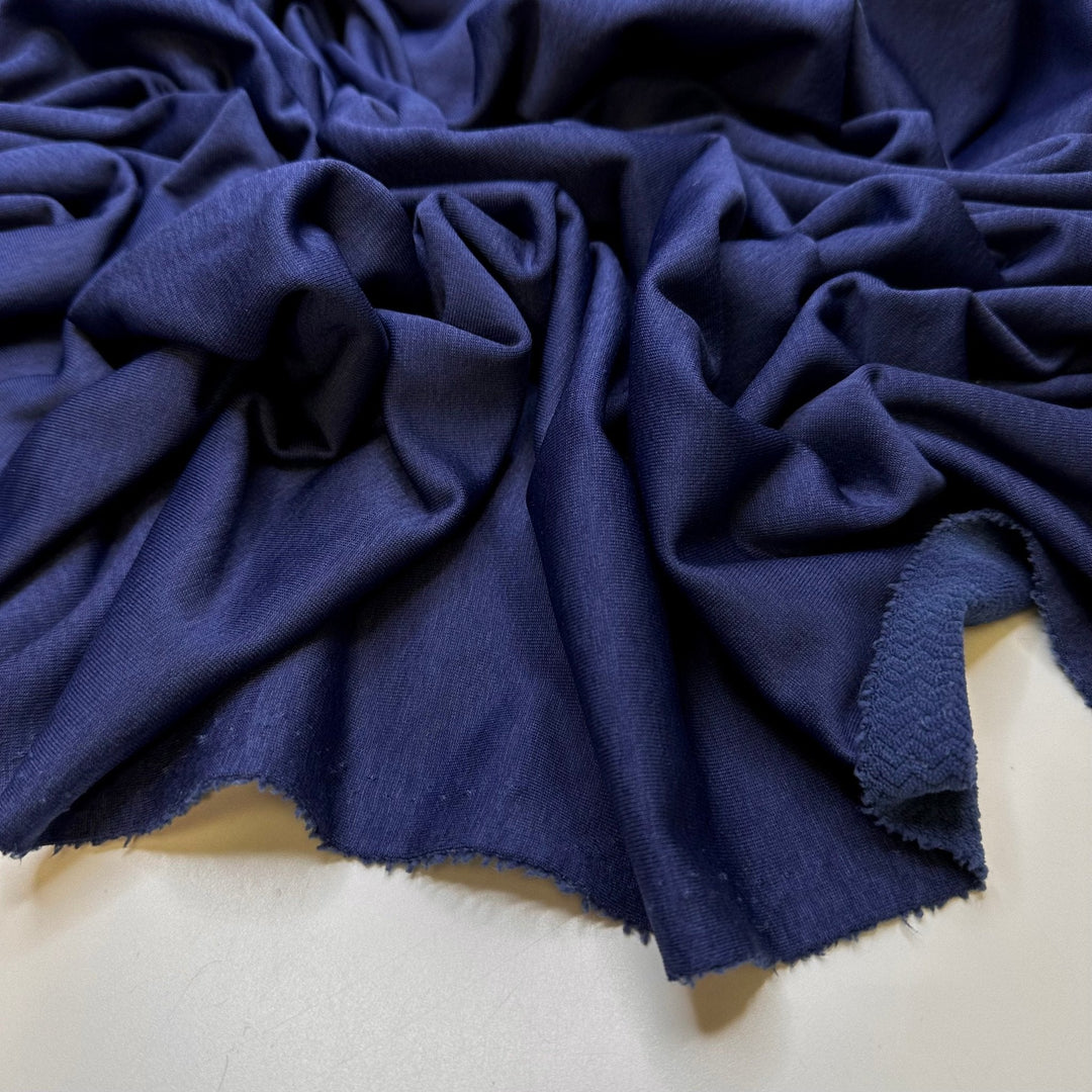 Summer House On The Lake - Polyester Blend Knit - Light Navy - 2M Bundle - True Deadstock fabric Fabric by private - Sustainable Textile | FABCYCLE