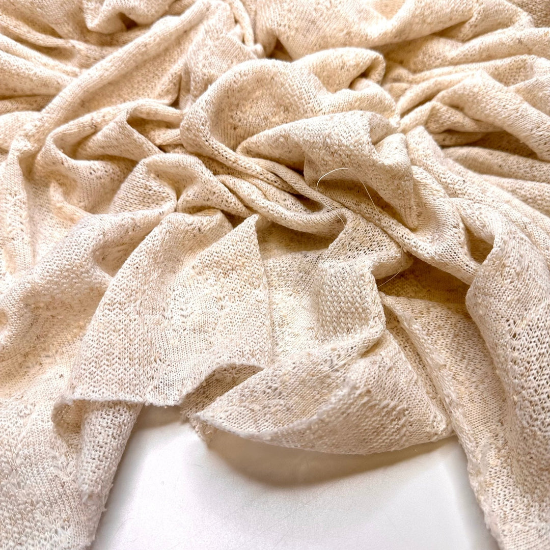 Summer In Australia - Sweater Knit Poly/Nylon Knit - Cream - 2M Bundle - True Deadstock fabric Fabric by private - Sustainable Textile | FABCYCLE