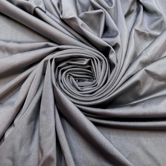 Summer Olympics - Poly/Spandex Knit - Silver - 2M Bundle - True Deadstock fabric Fabric by private - Sustainable Textile | FABCYCLE