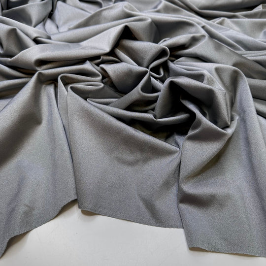 Summer Olympics - Poly/Spandex Knit - Silver - 2M Bundle - True Deadstock fabric Fabric by private - Sustainable Textile | FABCYCLE