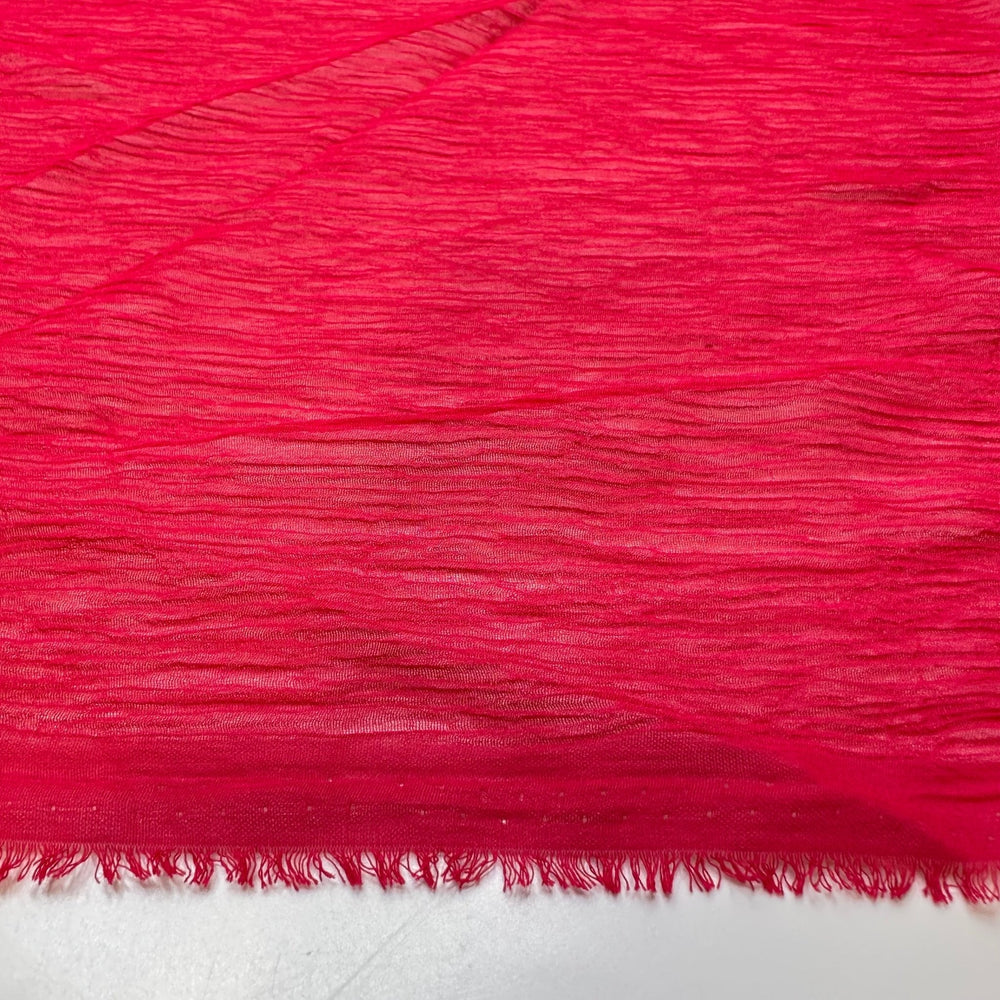 Summer Parties - Crinkle Polyester Blend Woven - Dark Pink - 2.3M Bundle - True Deadstock fabric Fabric by private - Sustainable Textile | FABCYCLE