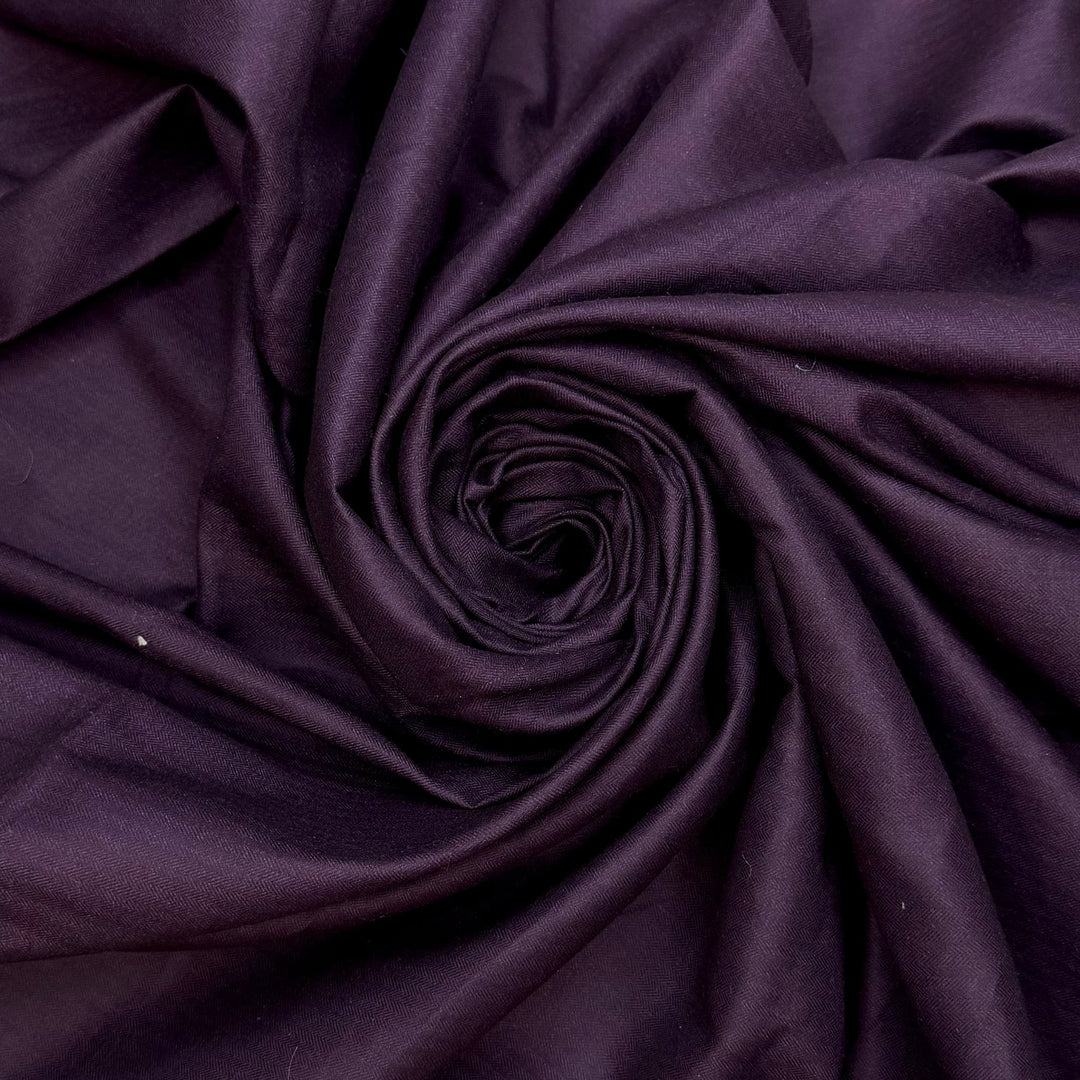 Summer Sabbatical - Twill Weave Poly Woven - Dark Purple - 2.15M Bundle - True Deadstock fabric Fabric by private - Sustainable Textile | FABCYCLE