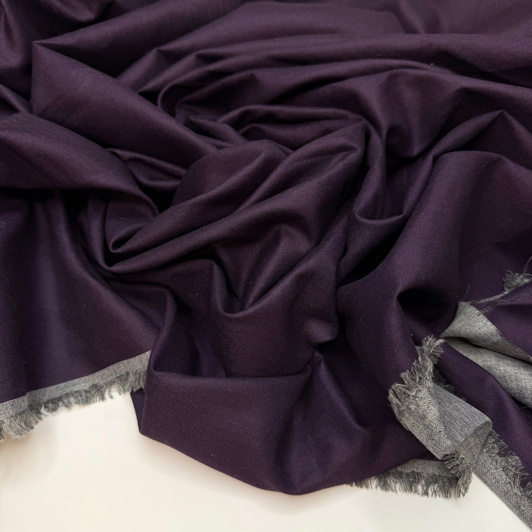 Summer Sabbatical - Twill Weave Poly Woven - Dark Purple - 2.15M Bundle - True Deadstock fabric Fabric by private - Sustainable Textile | FABCYCLE
