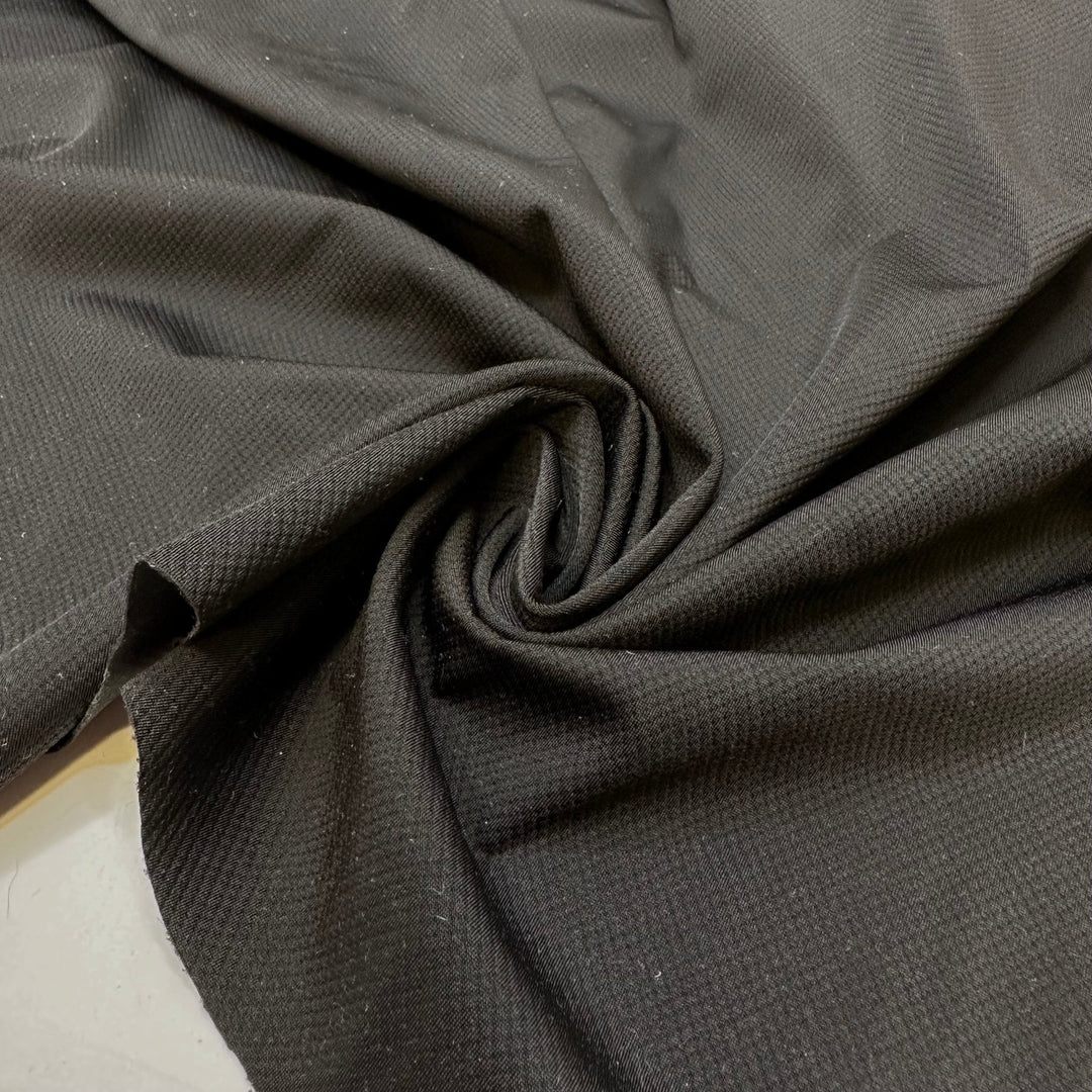Summer Sports League - Poly/Spandex Knit - Black - 1M Bundle - True Deadstock fabric Fabric by private - Sustainable Textile | FABCYCLE