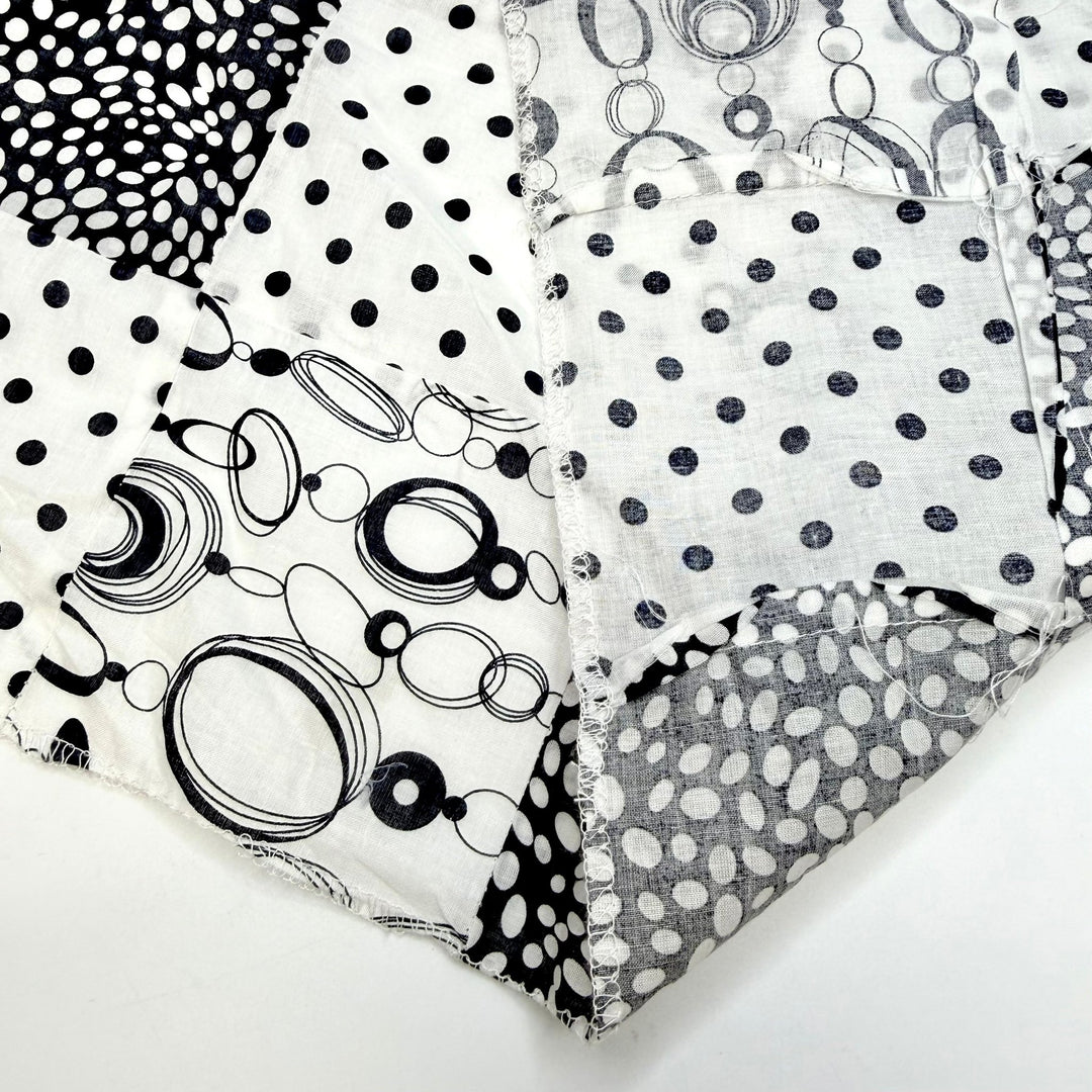 Summer Whimsy - Patchwork Cotton Woven - Black/White Polka Dots - 2.5M Bundle - True Deadstock fabric Fabric by private - Sustainable Textile | FABCYCLE