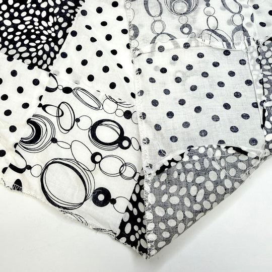 Summer Whimsy - Patchwork Cotton Woven - Black/White Polka Dots - 2.5M Bundle - True Deadstock fabric Fabric by private - Sustainable Textile | FABCYCLE