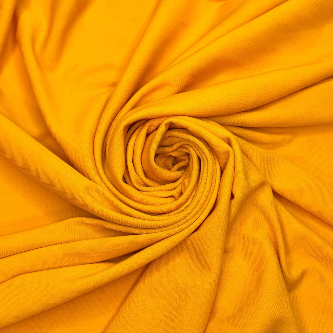 Sun Rays By The Pool - Rib Knit Polyester Blend Knit - Dark Yellow - 1M Bundle - True Deadstock fabric Fabric by private - Sustainable Textile | FABCYCLE