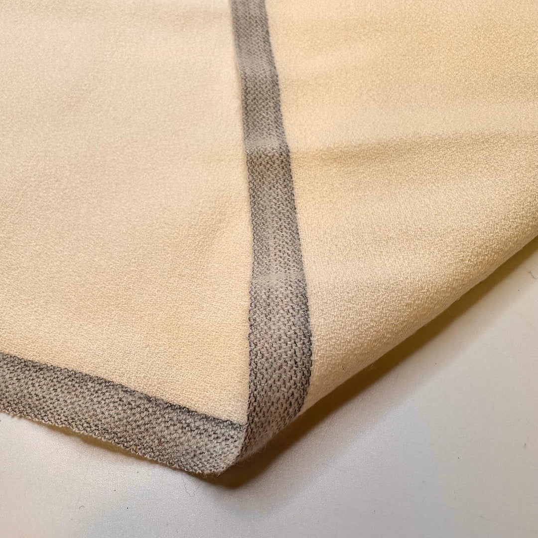 Sunbathing - Crepe Wool Blend Woven - Cream - 1.1M Bundle - True Deadstock fabric Fabric by private - Sustainable Textile | FABCYCLE