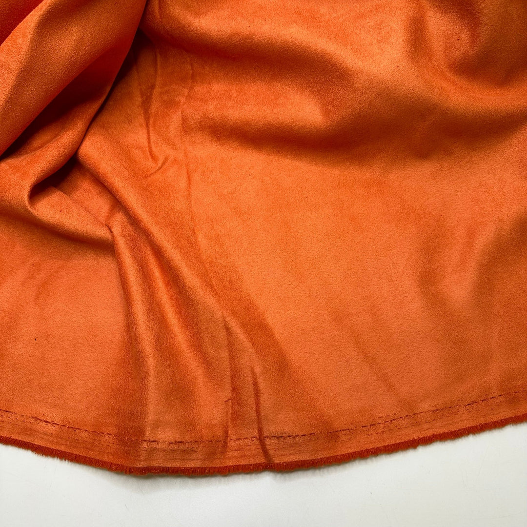Sunburnt Cows - Faux Suede Woven - Orange - 2.5M Bundle - True Deadstock fabric Fabric by private - Sustainable Textile | FABCYCLE