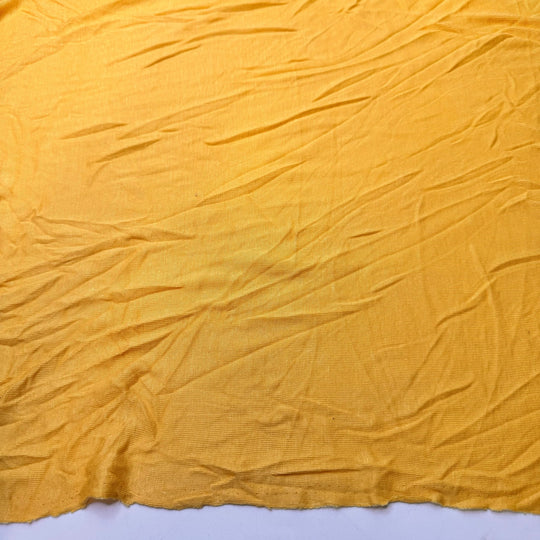 Sunny Forest Path - Rib Knit Hemp Knit - Yellow - 3.3M Bundle - True Deadstock fabric Fabric by private - Sustainable Textile | FABCYCLE