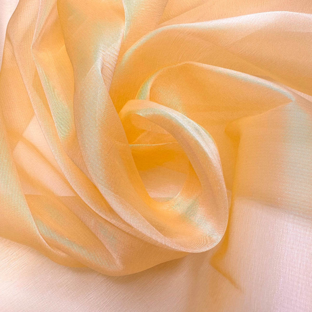 Sunrise At Sea - Organza Poly Woven - Dark Yellow - Bundles - True Deadstock fabric Fabric by private - Sustainable Textile | FABCYCLE