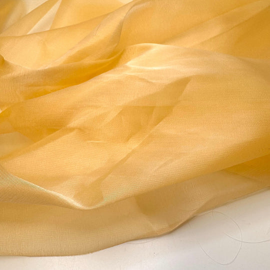 Sunrise At Sea - Organza Poly Woven - Dark Yellow - Bundles - True Deadstock fabric Fabric by private - Sustainable Textile | FABCYCLE