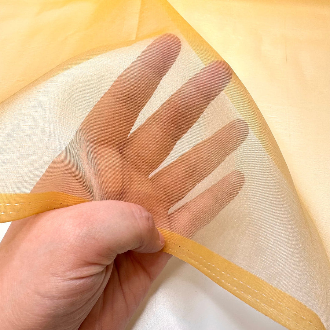 Sunrise At Sea - Organza Poly Woven - Dark Yellow - Bundles - True Deadstock fabric Fabric by private - Sustainable Textile | FABCYCLE