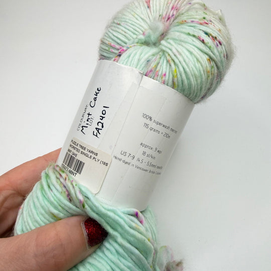 Superwash Merino Yarn - Light Mint Multi - Individual - True Deadstock supplies Fabric by private - Sustainable Textile | FABCYCLE