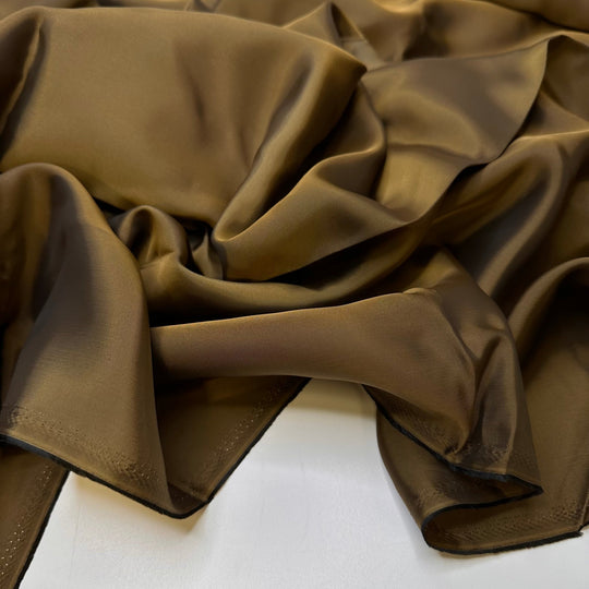 Supporting Your Community - Satin Cotton Woven - Dark Green/Beige - 2.35M Bundle - True Deadstock fabric Fabric by private - Sustainable Textile | FABCYCLE