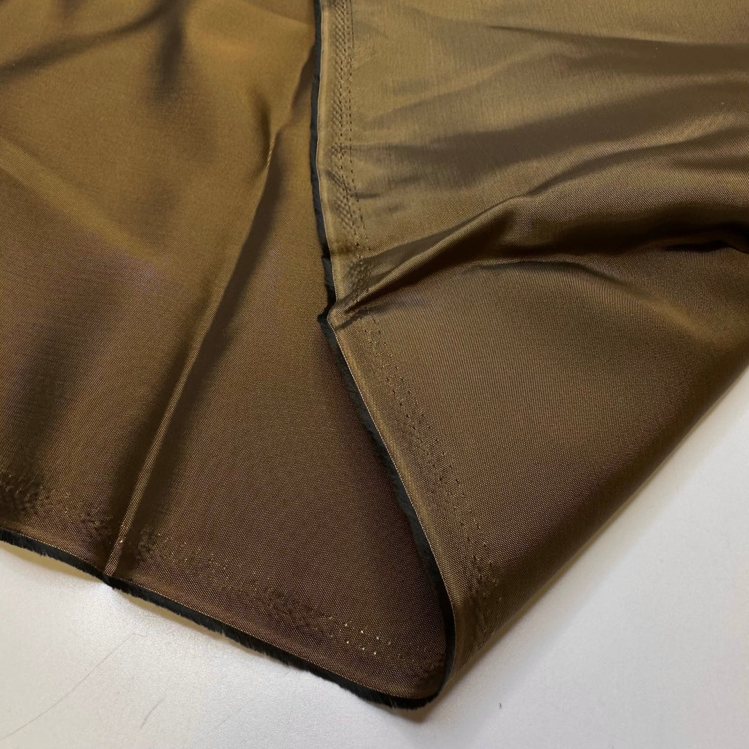 Supporting Your Community - Satin Cotton Woven - Dark Green/Beige - 2.35M Bundle - True Deadstock fabric Fabric by private - Sustainable Textile | FABCYCLE